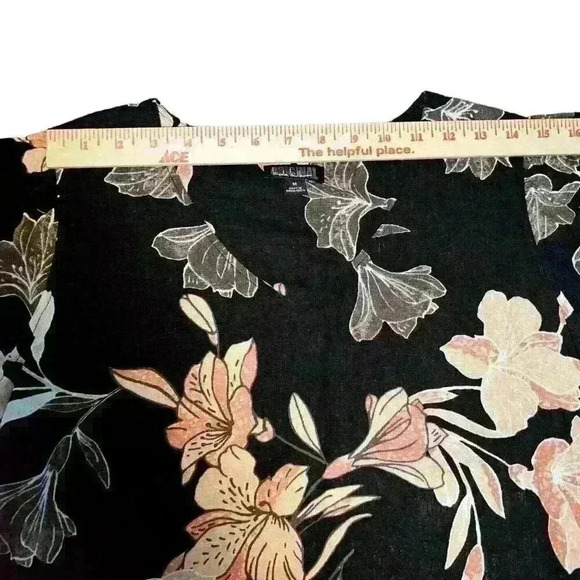 Nicole Miller Original Sz. M Linen Blend Floral Dress Business Casual Party - Picture 12 of 16